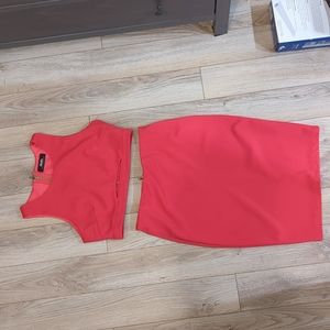 Hot Pink Two Piece Dress